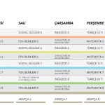TRT EBA TV Ortaokul Ders Programı